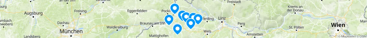 Kartenansicht für Apotheken-Notdienste in der Nähe von Sigharting (Schärding, Oberösterreich)